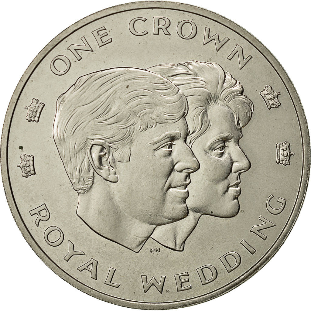 TURKS & CAICOS ISLANDS, Elizabeth II, Crown, 1986, British Royal Mint, VZ