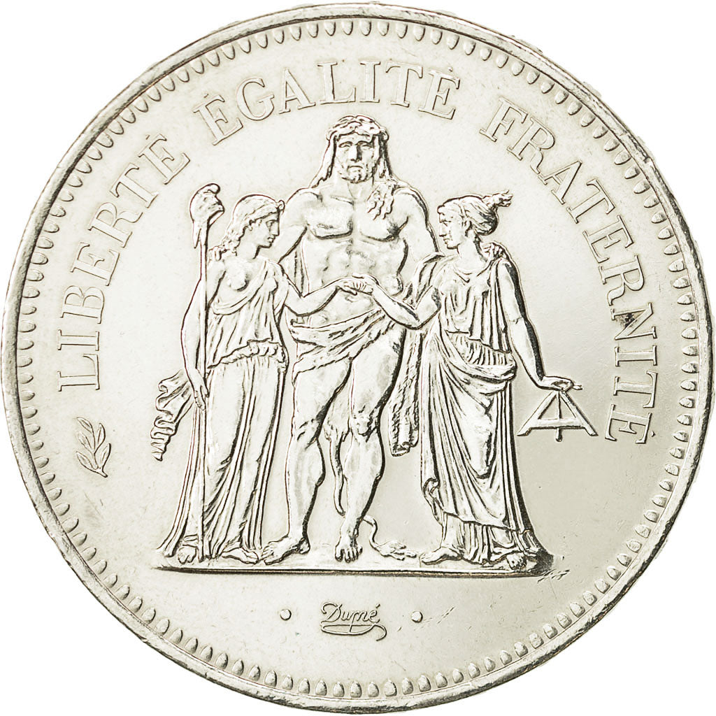 France, Hercule, 50 Francs, 1978, Paris, MS(63), Silver, KM:941.1, Gadoury:882