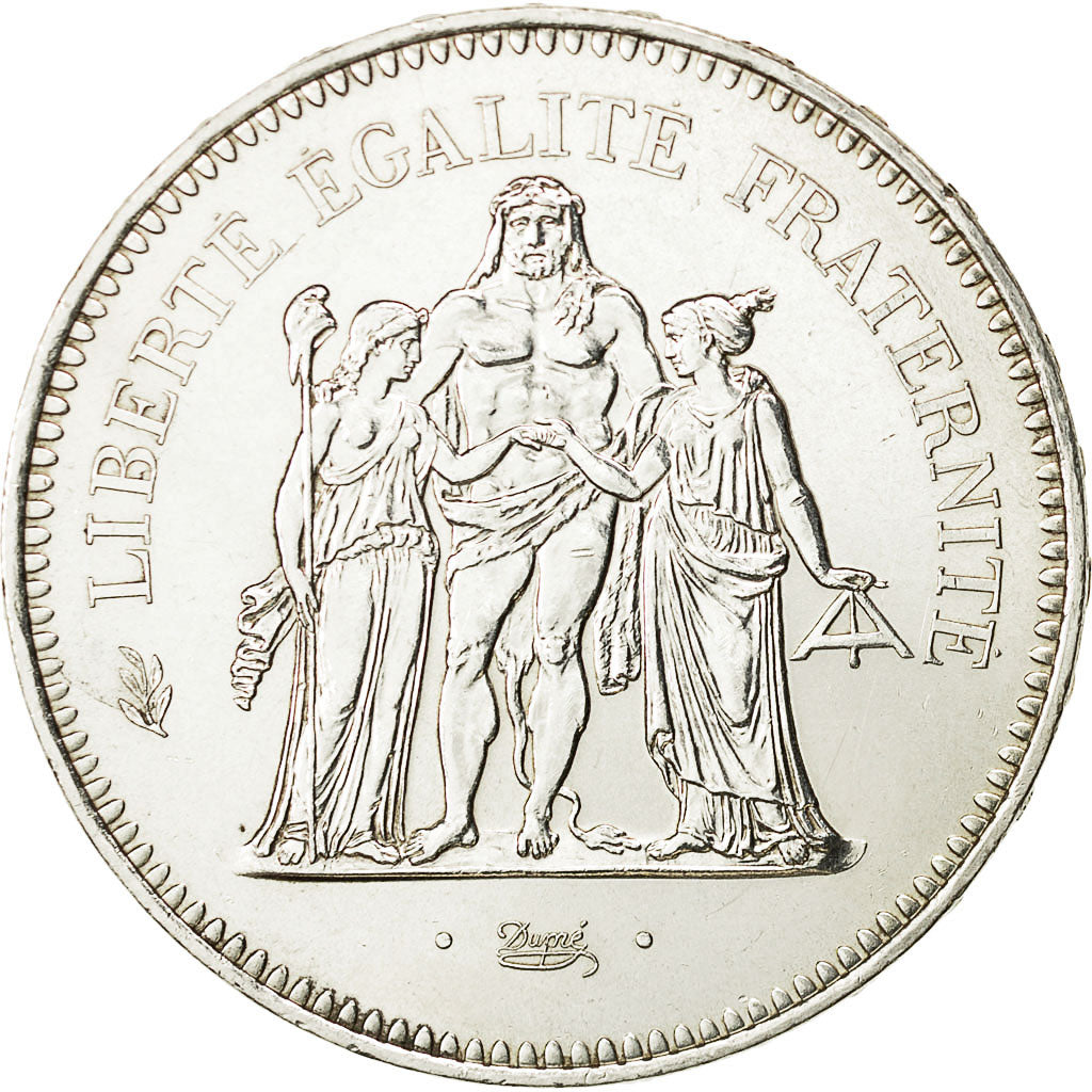 France, Hercule, 50 Francs, 1979, Paris, MS(63), Silver, KM:941.1, Gadoury:882