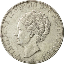 Paesi Bassi, Wilhelmina I, 2-1/2 Gulden, 1933, SPL, Argento, KM:165