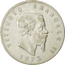 Italie, Vittorio Emanuele II, 5 Lire, 1873, Milan, TTB, Argent, KM:8.3