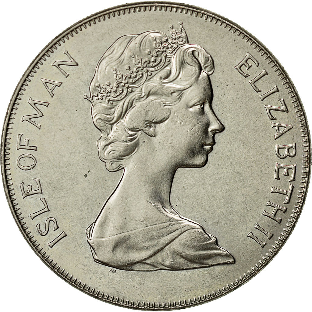 Isola di Man, Elizabeth II, Crown, 1978, Pobjoy Mint, SPL, Rame-nichel, KM:43