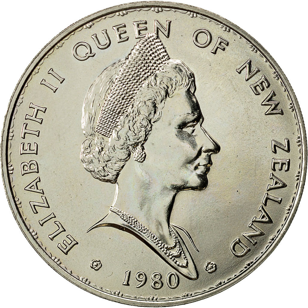 New Zealand, Elizabeth II, Dollar, 1980, MS(63), Copper-nickel, KM:49