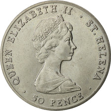 Santa Elena, Elizabeth II, 50 Pence, 1984, British Royal Mint, EBC, Cobre -