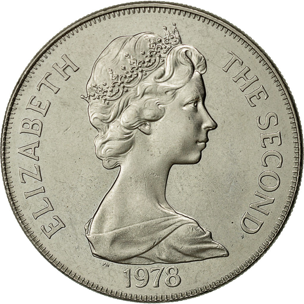 Tristan Da Cunha, Elizabeth II, Crown, 1978, Pobjoy Mint, UNZ, Copper-nickel
