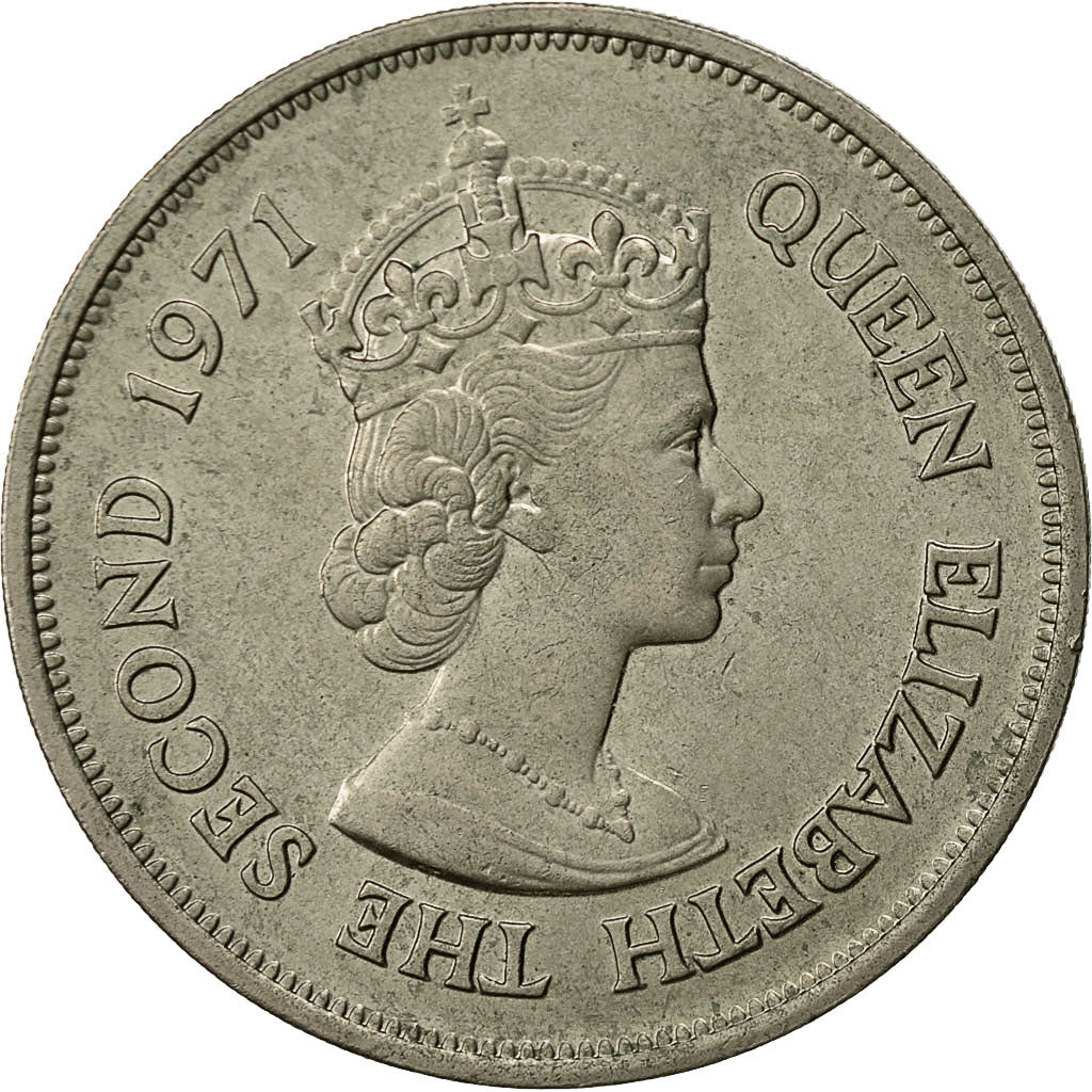 Mauritius, Elizabeth II, 10 Rupees, 1971, SS+, Copper-nickel, KM:38
