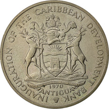 ANTIGUA, Elizabeth II, 4 Dollars, 1970, Paris, VZ, Copper-nickel, KM:1