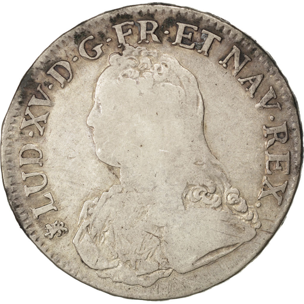 FRANCE, Écu aux branches d'olivier, ECU, 1726, Nantes, KM #486.20, VF(20-25), ..