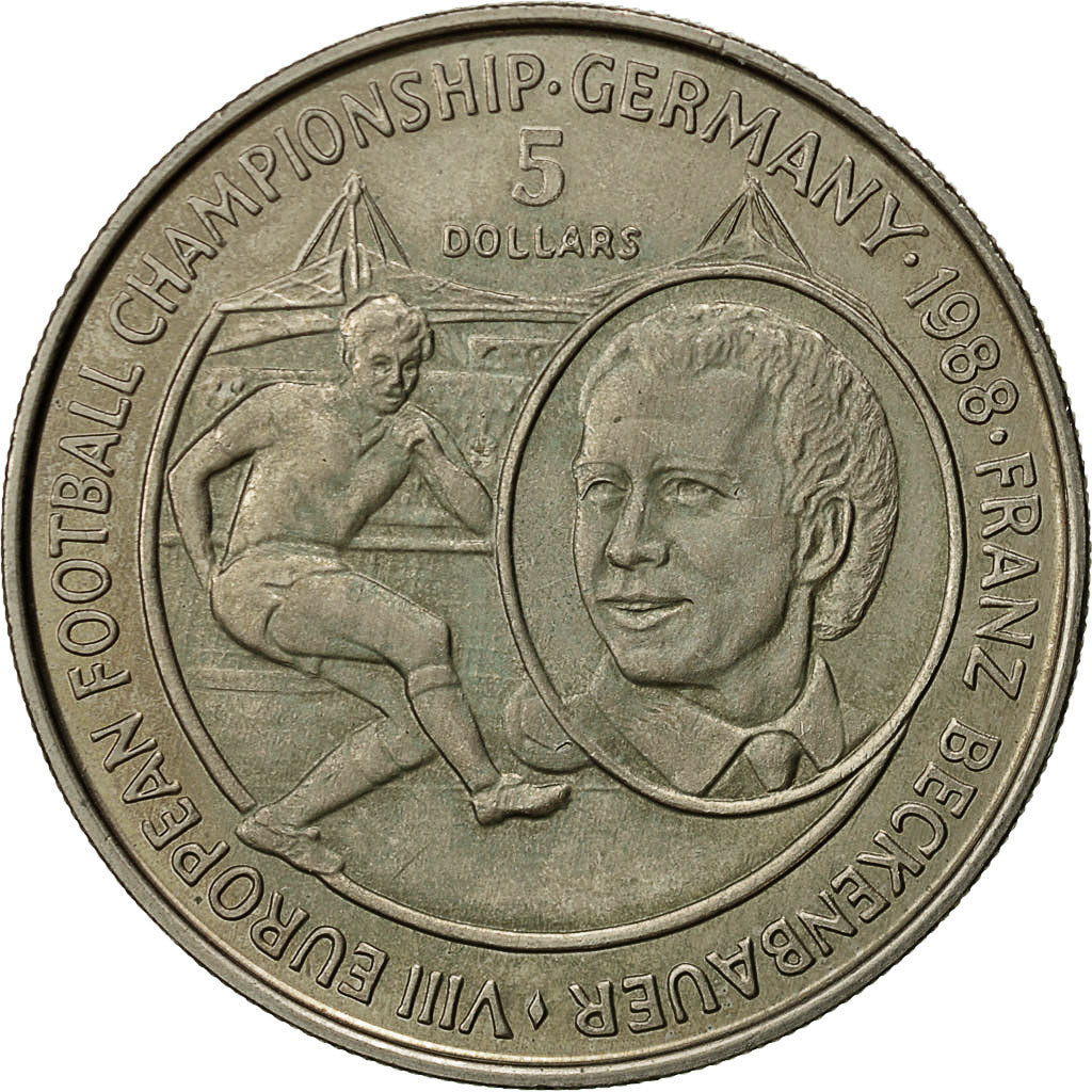 Niue, Elizabeth II, 5 Dollars, 1988, MBC+, Cobre - níquel, KM:12