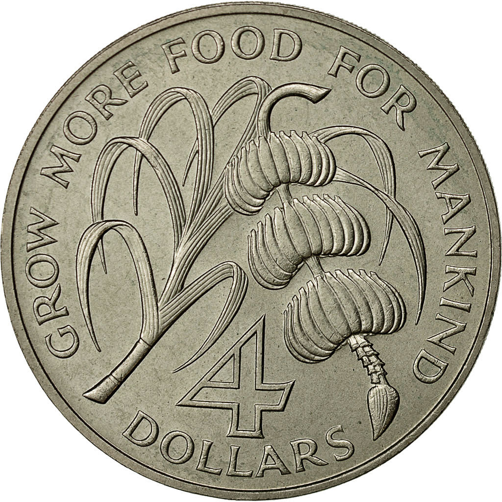 GRENADA, 4 Dollars, 1970, EBC, Cobre - níquel, KM:15