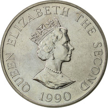 Alderney, Elizabeth II, 2 Pounds, 1990, Heaton, UNZ, Copper-nickel, KM:2