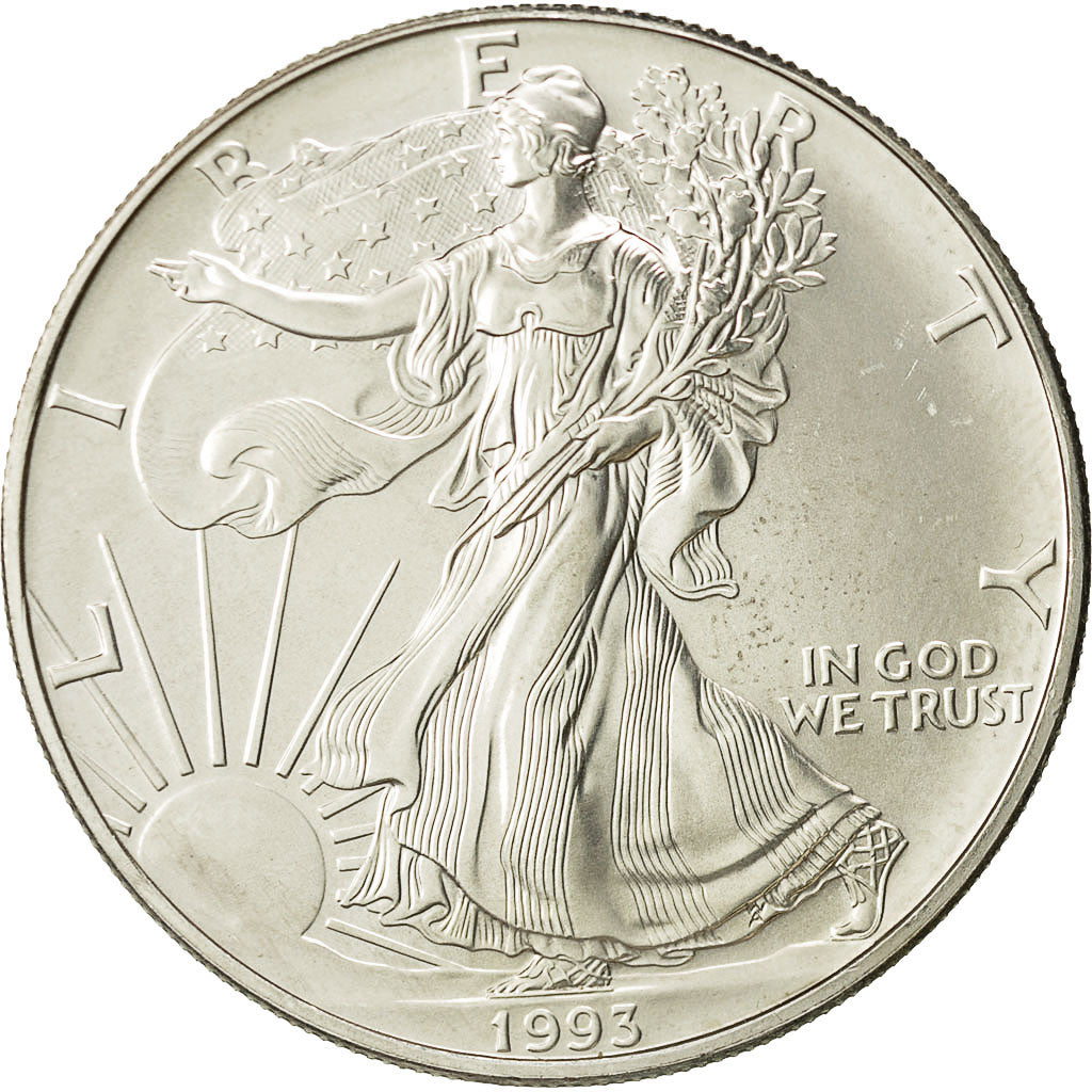 Stati Uniti, Dollar, 1993, U.S. Mint, Philadelphia, FDC, Argento, KM:273