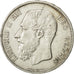 Belgien, Leopold II, 5 Francs, 5 Frank, 1872, S+, Silber, KM:24