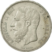 Belgium, Leopold II, 5 Francs, 5 Frank, 1873, EF(40-45), Silver, KM:24