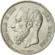 Belgien, Leopold II, 5 Francs, 5 Frank, 1870, SS, Silber, KM:24
