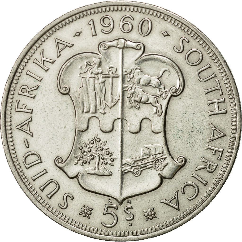 Sudafrica, Elizabeth II, 5 Shillings, 1960, SPL-, Argento, KM:55
