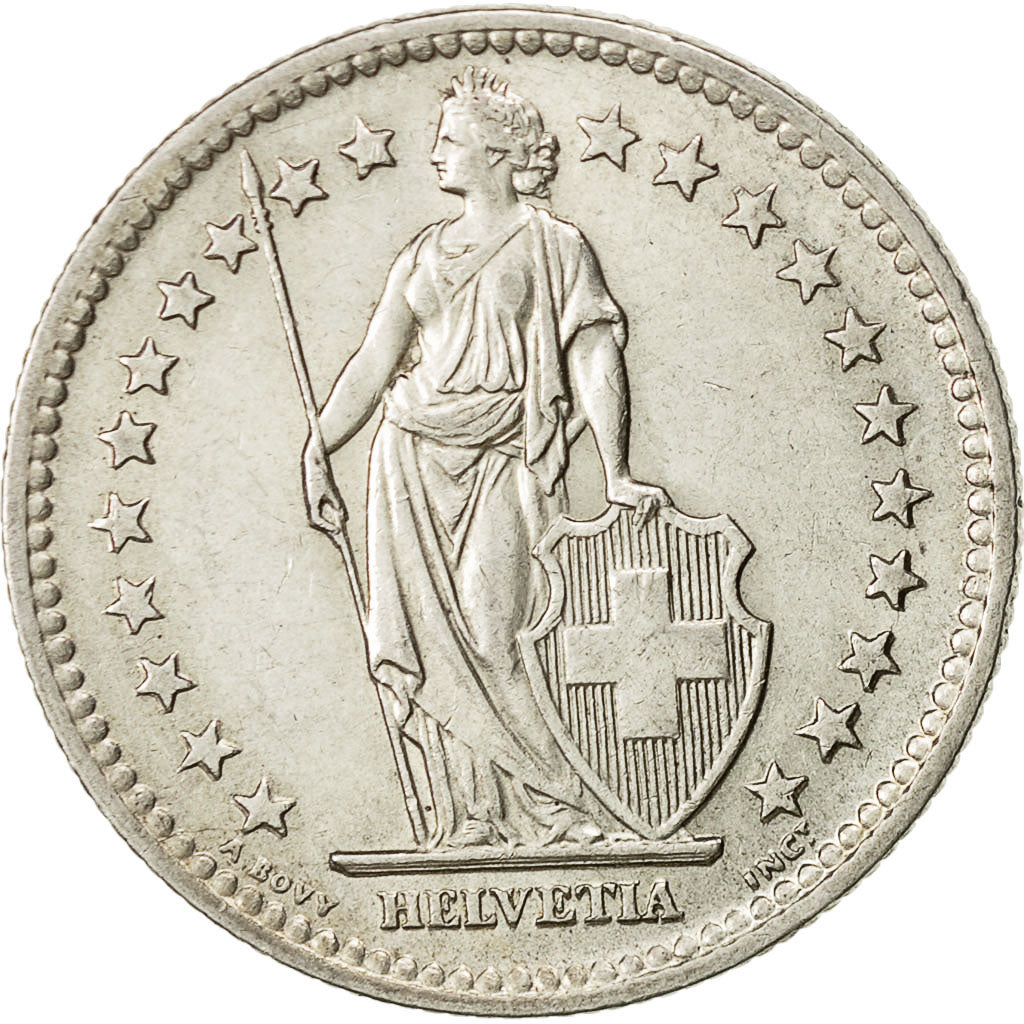 Switzerland, 2 Francs, 1948, Bern, AU(55-58), Silver, KM:21