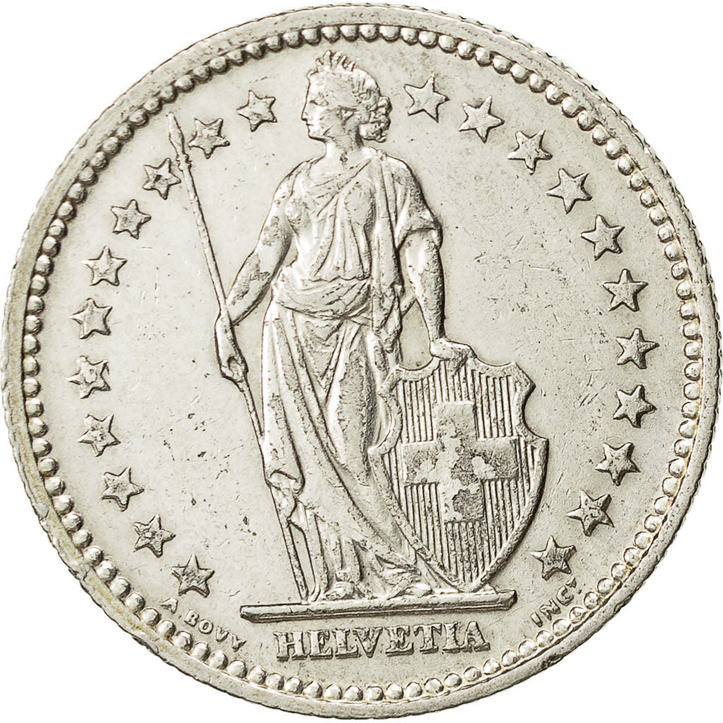 Suiza, 2 Francs, 1941, Bern, EBC, Plata, KM:21
