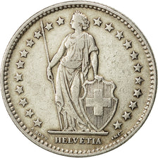 Suiza, 2 Francs, 1914, Bern, MBC, Plata, KM:21