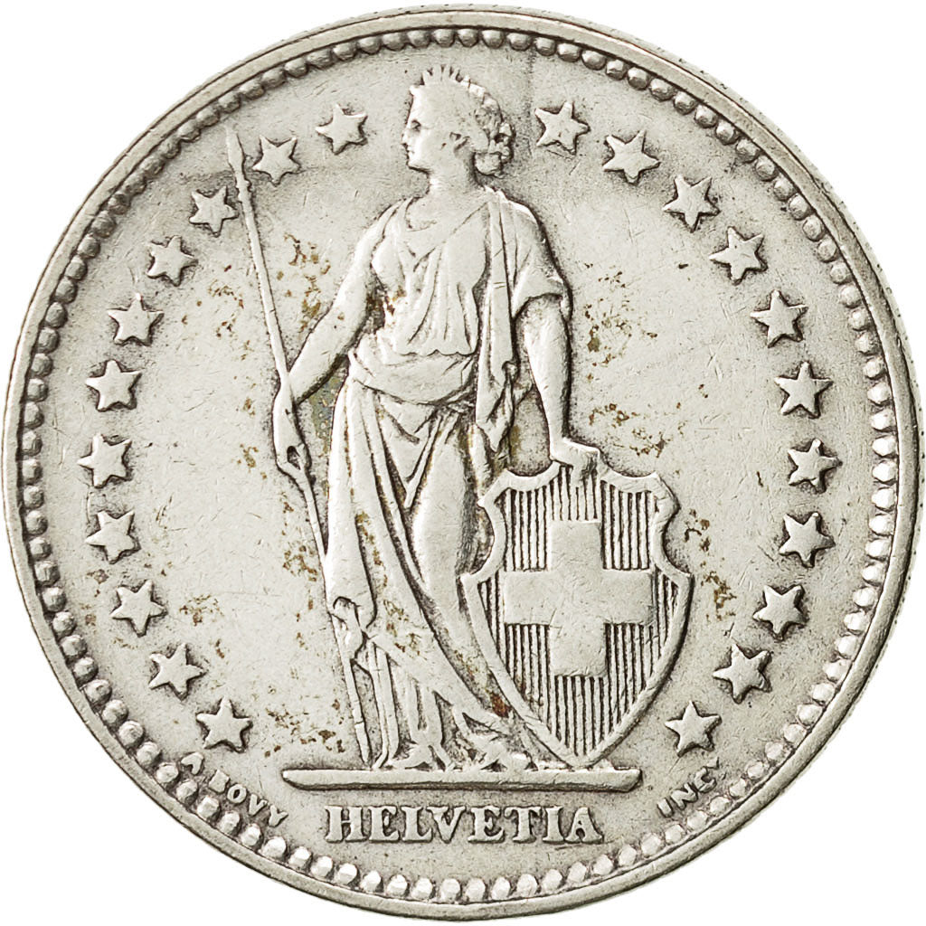 Switzerland, 2 Francs, 1931, Bern, EF(40-45), Silver, KM:21