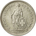 Suiza, 2 Francs, 1964, Bern, MBC, Plata, KM:21