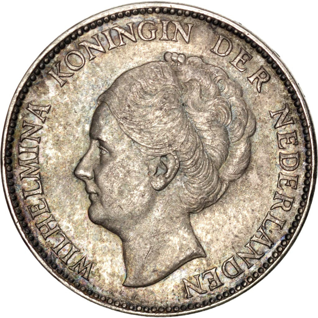 NETHERLANDS, Gulden, 1931, KM #161.1, AU(55-58), Silver, 28, 10.00
