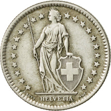 Suiza, 2 Francs, 1959, Bern, MBC, Plata, KM:21