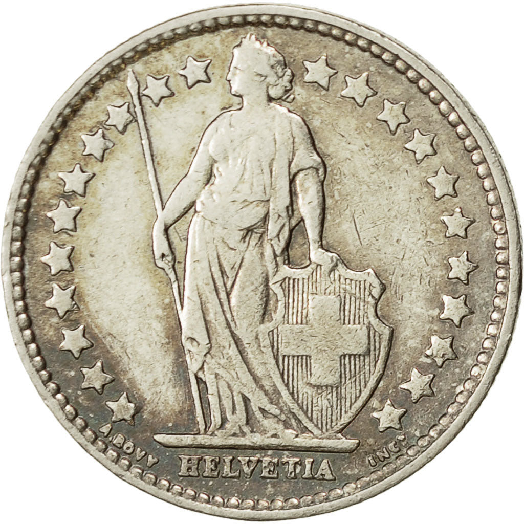 Switzerland, 1/2 Franc, 1907, Bern, VF(30-35), Silver, KM:23