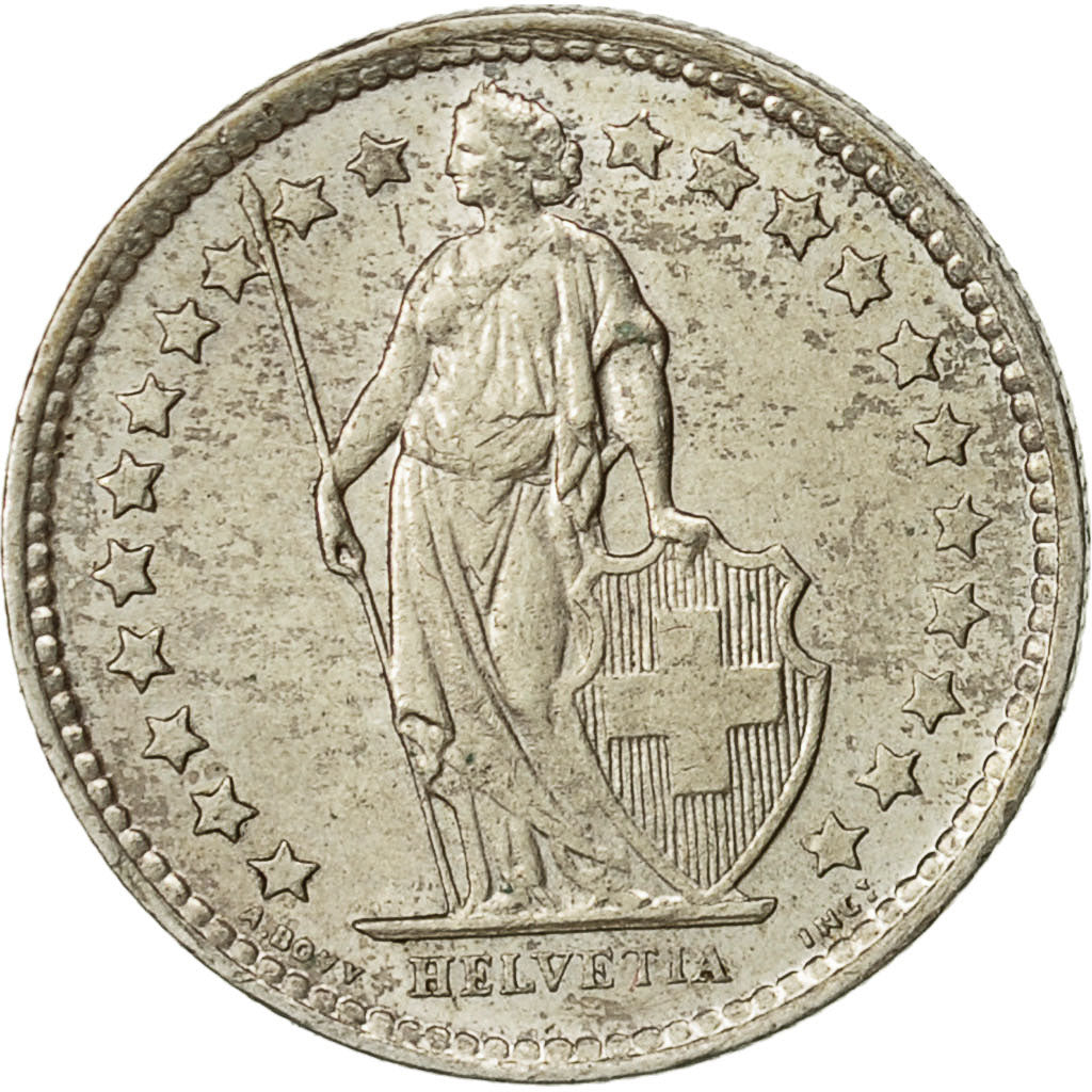 Svizzera, 1/2 Franc, 1958, Bern, BB, Argento, KM:23