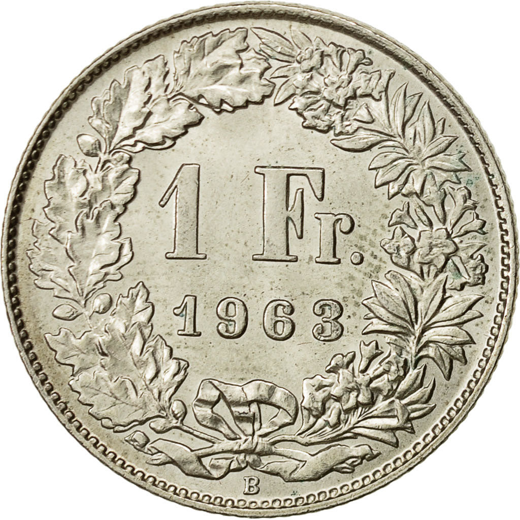 Suiza, Franc, 1963, Bern, EBC, Plata, KM:24