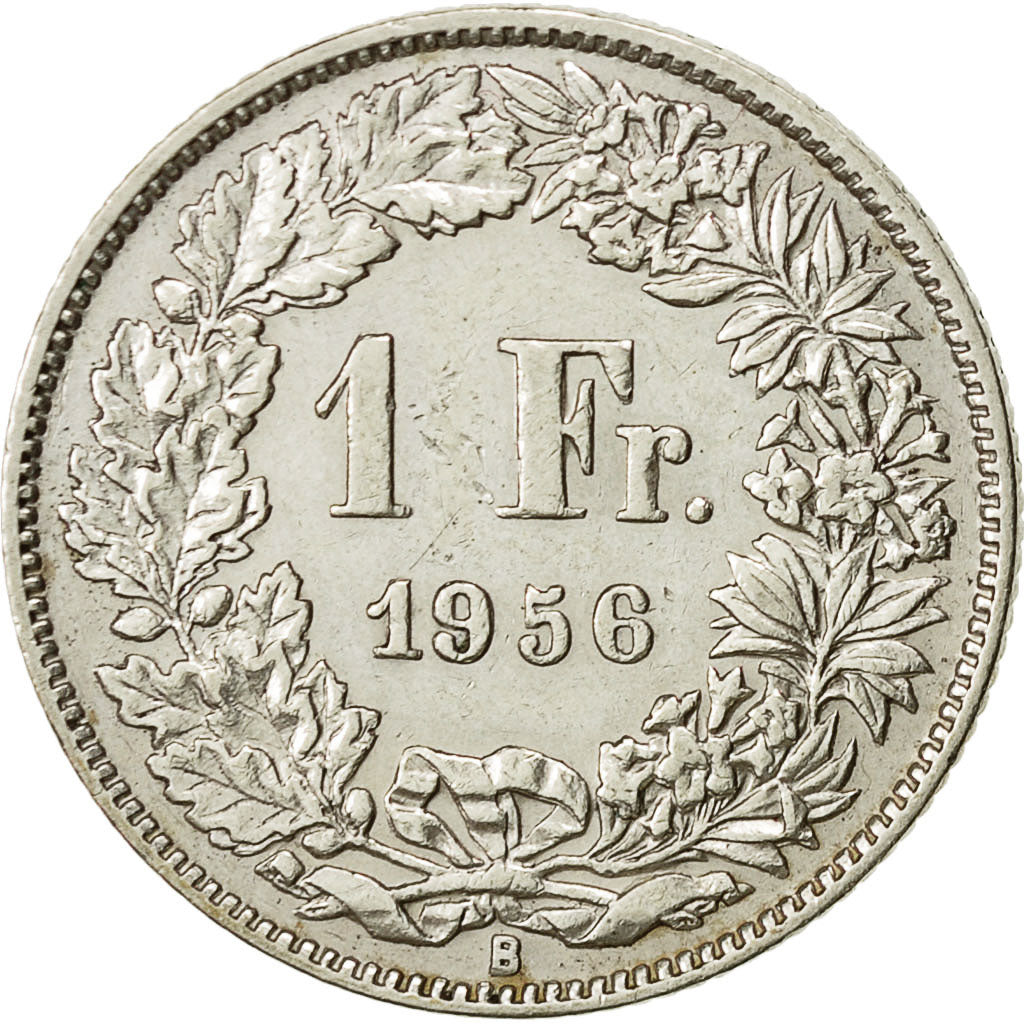 Suiza, Franc, 1956, Bern, EBC, Plata, KM:24