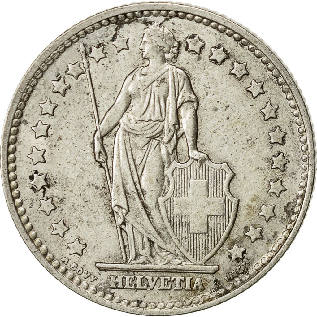 Suiza, Franc, 1958, Bern, MBC, Plata, KM:24