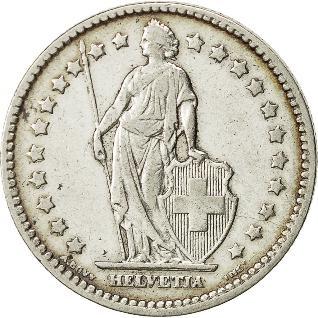 Suiza, Franc, 1908, Bern, MBC, Plata, KM:24