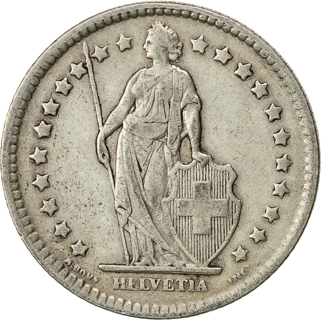 Suiza, Franc, 1921, Bern, BC+, Plata, KM:24