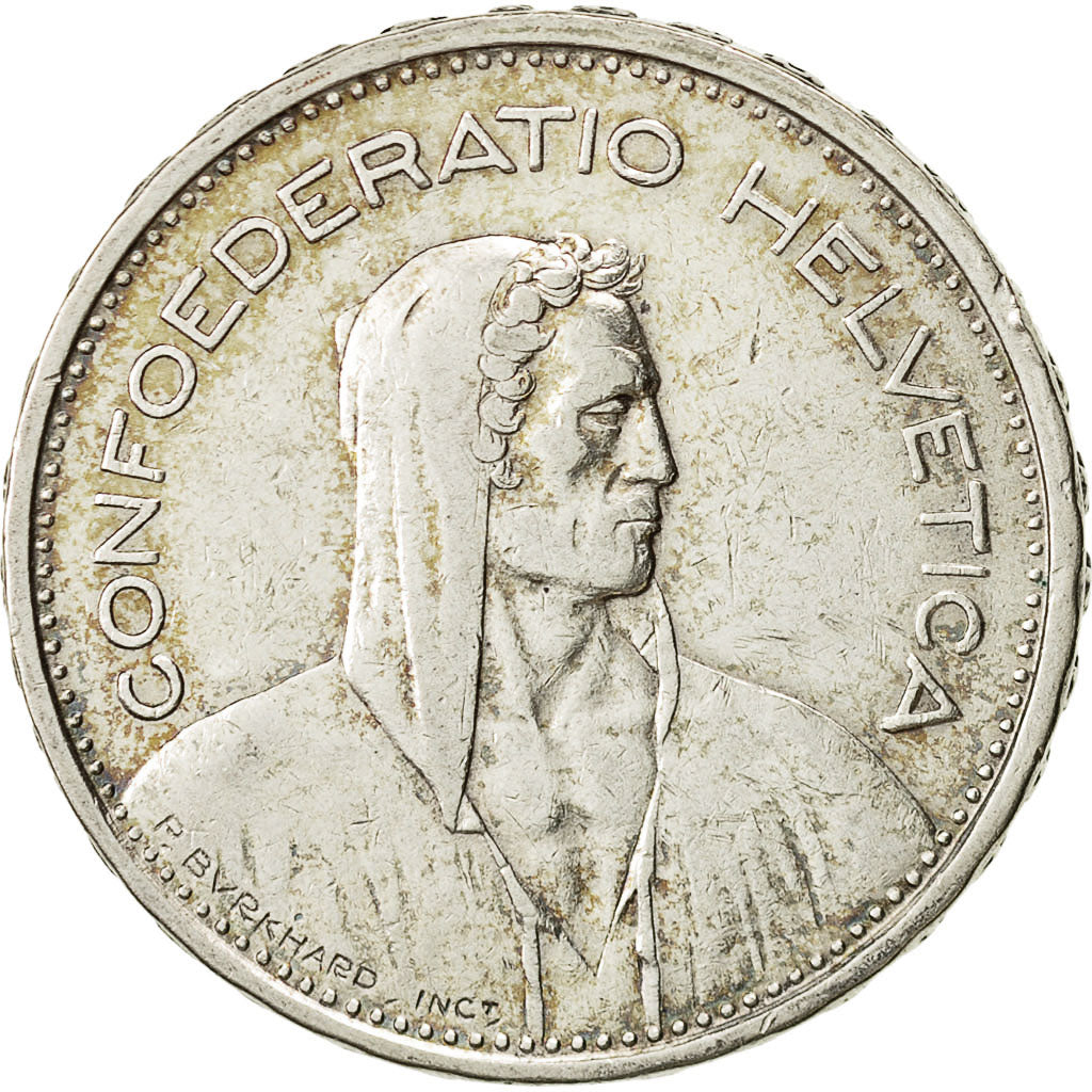 Svizzera, 5 Francs, 1932, Bern, MB, Argento, KM:40