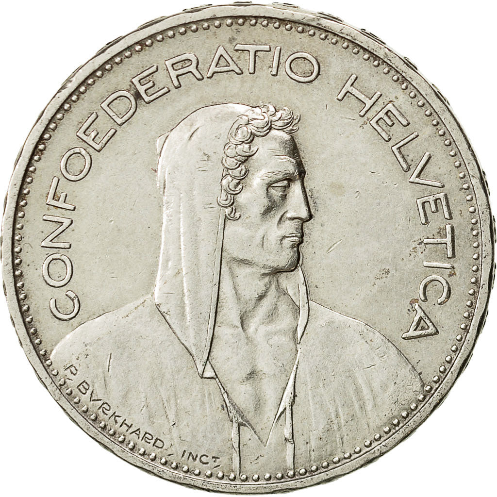 Schweiz, 5 Francs, 1935, Bern, SS, Silber, KM:40