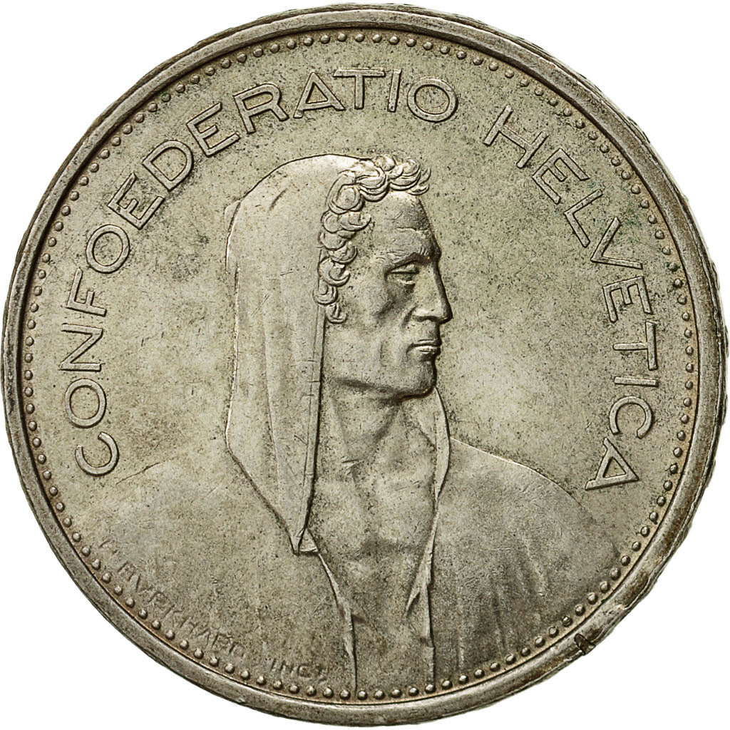 Svizzera, 5 Francs, 1966, Bern, BB+, Argento, KM:40