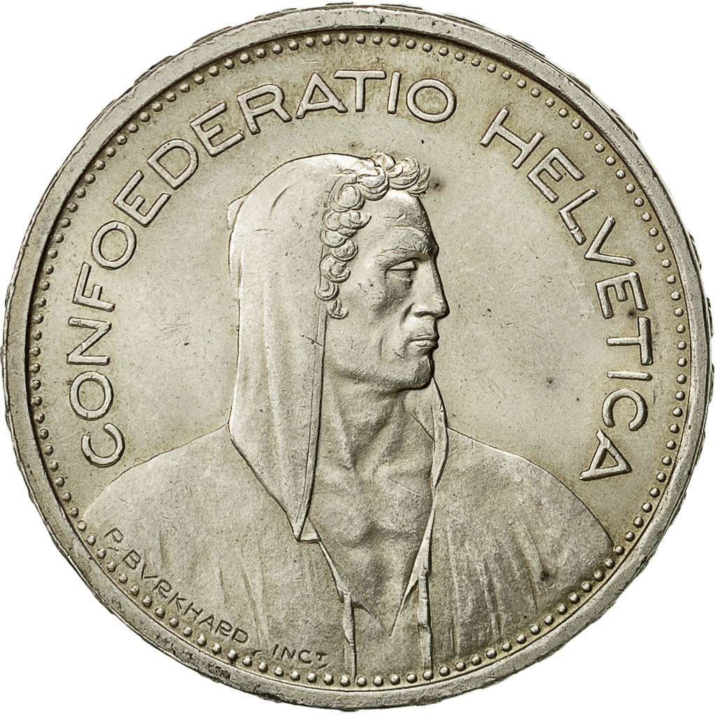 Schweiz, 5 Francs, 1939, Bern, VZ, Silber, KM:40