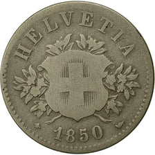 Moneta, Svizzera, 20 Rappen, 1850, Strasbourg, B+, Biglione, KM:7