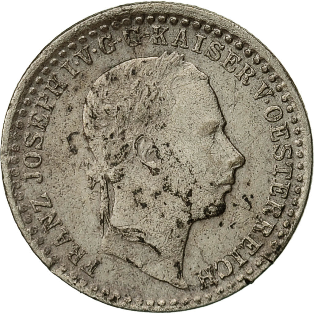Austria, Franz Joseph I, 5 Kreuzer, 1859, BB, Argento, KM:2197
