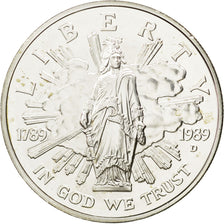 UNITED STATES, Dollar, 1989, U.S. Mint, KM #225, MS(63), Silver, 38.1, 26.98