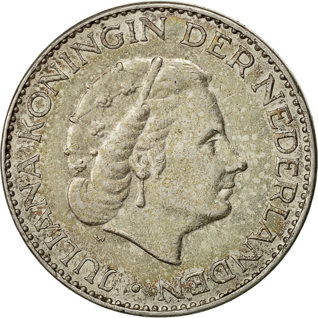 Niederlande, Juliana, Gulden, 1964, SS+, Silber, KM:184