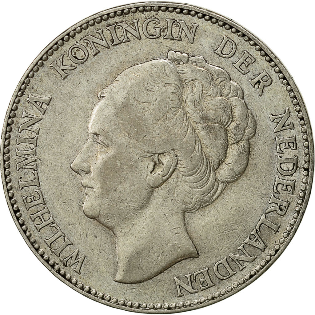 Paesi Bassi, Wilhelmina I, Gulden, 1924, BB, Argento, KM:161.1
