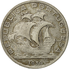Portogallo, 10 Escudos, 1954, BB, Argento, KM:586