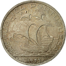 Portugal, 10 Escudos, 1955, SS, Silber, KM:586