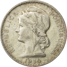 Portugal, 50 Centavos, 1914, MBC, Plata, KM:561