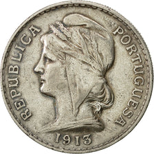 Portugal, 50 Centavos, 1913, MBC, Plata, KM:561