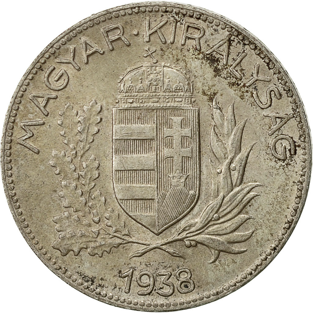 Hungary, Pengo, 1938, Budapest, EF(40-45), Silver, KM:510