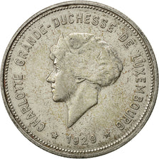Luxemburg, Charlotte, 5 Francs, 1929, SS+, Silber, KM:38