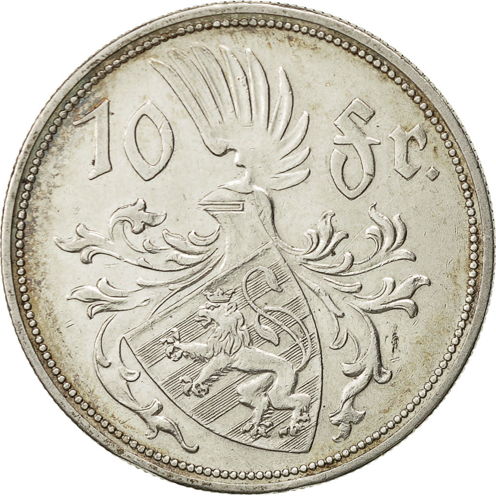 Luxembourg, Charlotte, 10 Francs, 1929, EF(40-45), Silver, KM:39